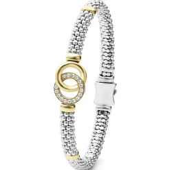 Best LAGOS Two-Tone Interlocking Diamond Caviar Bracelet | 6Mm