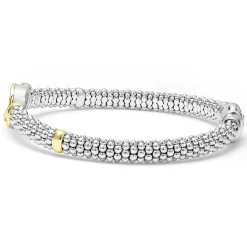Best LAGOS Two-Tone Interlocking Diamond Caviar Bracelet | 6Mm