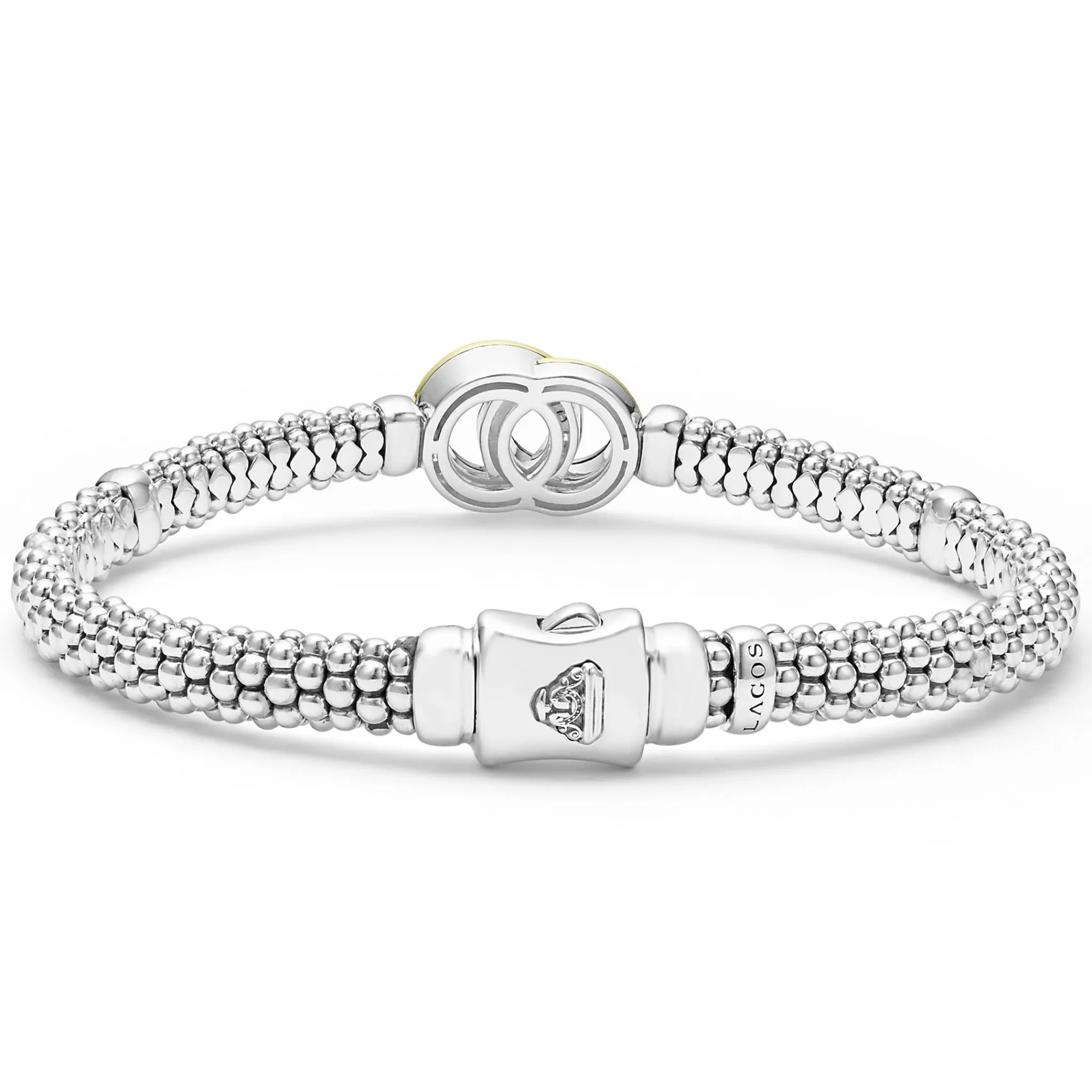 Best LAGOS Two-Tone Interlocking Diamond Caviar Bracelet | 6Mm
