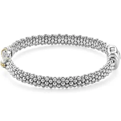 Cheap LAGOS Two-Tone Knot Caviar Diamond Bracelet | 6Mm