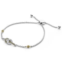 Best LAGOS Two-Tone Knot Diamond Bolo Bracelet
