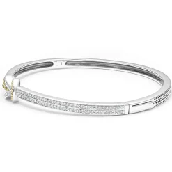 Outlet LAGOS Two-Tone Knot Diamond Cuff Bracelet