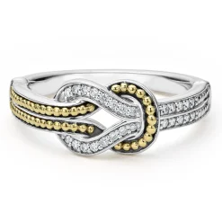 Discount LAGOS Two-Tone Knot Diamond Ring
