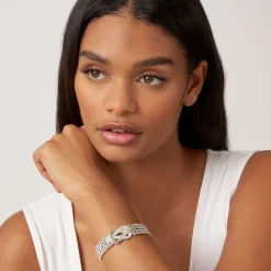 Fashion LAGOS Two-Tone Knot Diamond Statement Bracelet