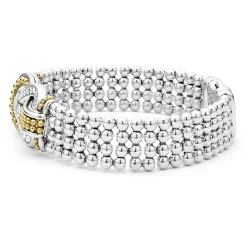 Fashion LAGOS Two-Tone Knot Diamond Statement Bracelet