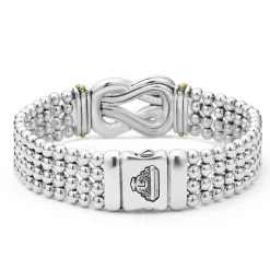 Fashion LAGOS Two-Tone Knot Diamond Statement Bracelet