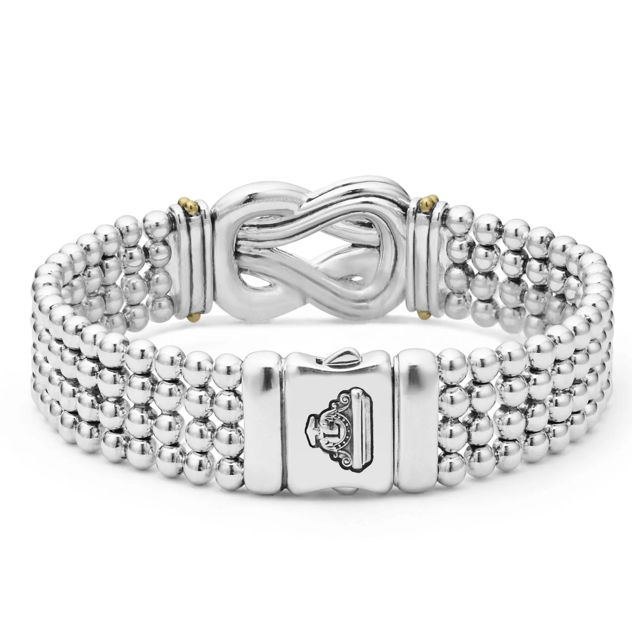 Fashion LAGOS Two-Tone Knot Diamond Statement Bracelet