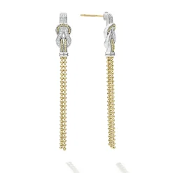 Best LAGOS Two-Tone Knot Diamond Tassel Earring