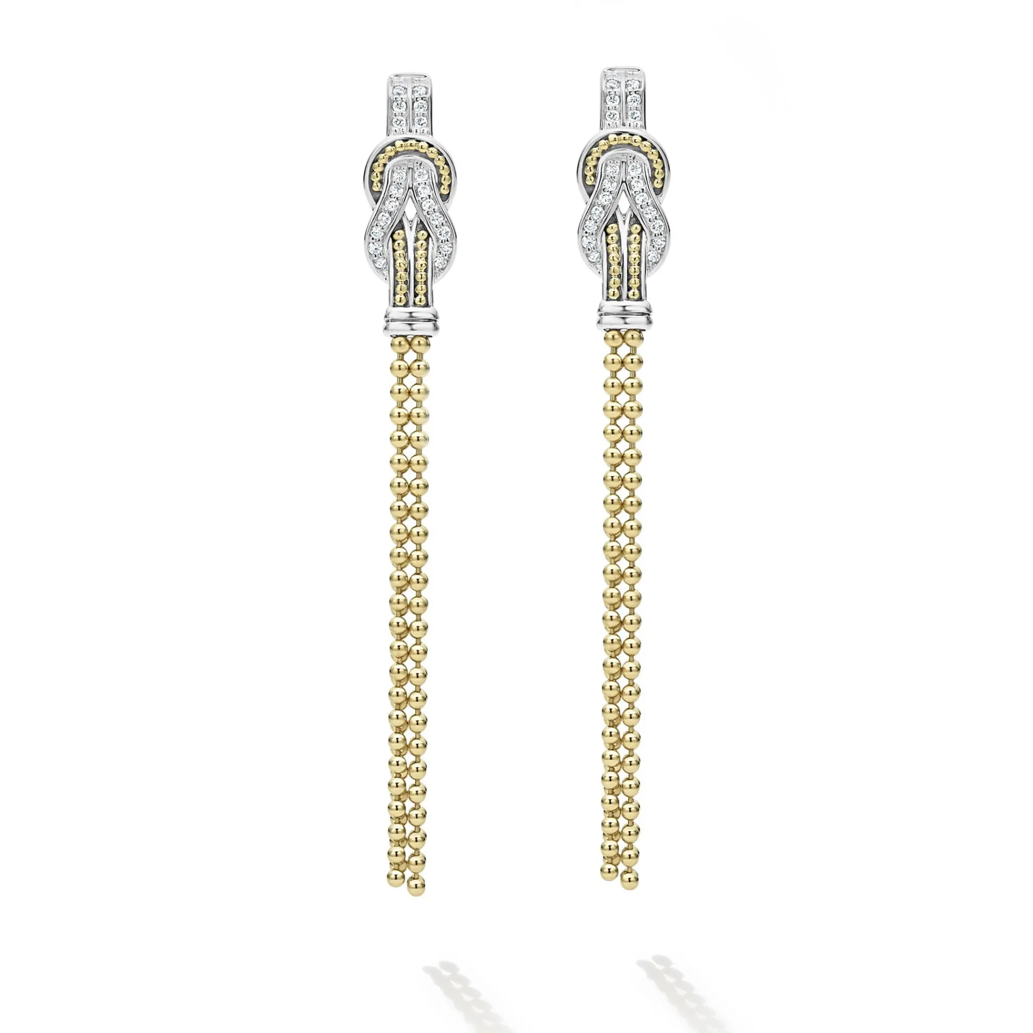 Best LAGOS Two-Tone Knot Diamond Tassel Earring