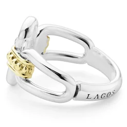Cheap LAGOS Two-Tone Link Ring