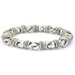 Fashion LAGOS Two-Tone Lock Curb Link Bracelet