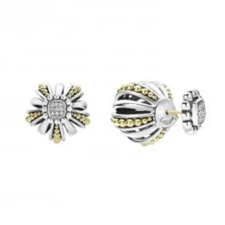Outlet LAGOS Two-Tone Open Fluted Earring Backs