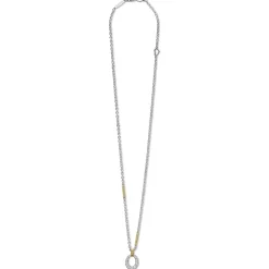 Cheap LAGOS Two-Tone Oval Diamond Pendant Necklace