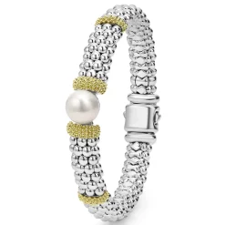 Best LAGOS Two-Tone Pearl Caviar Bracelet | 9Mm