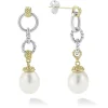 Cheap LAGOS Two-Tone Pearl Circle Drop Earrings