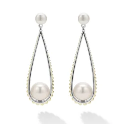 Flash Sale LAGOS Two-Tone Pearl Tear Drop Earrings