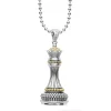 New LAGOS Two-Tone Queen Pendant Necklace