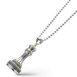 New LAGOS Two-Tone Queen Pendant Necklace