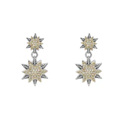 Best Sale LAGOS Two-Tone Star Diamond Drop Earrings