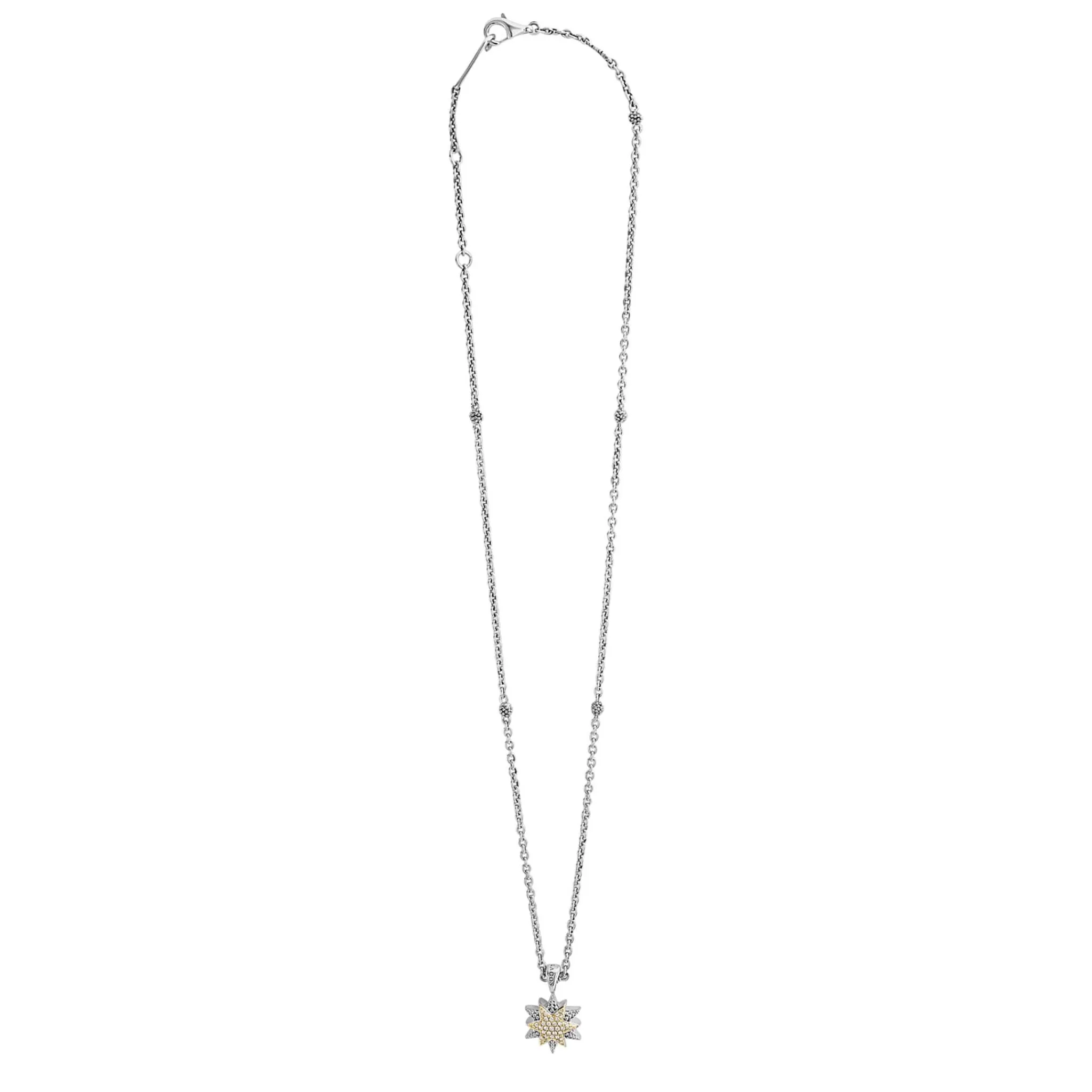 Fashion LAGOS Two-Tone Star Diamond Pendant Necklace