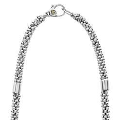 Fashion LAGOS Two-Tone Station Caviar Necklace | 5Mm