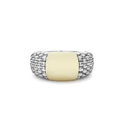 Clearance LAGOS Two-Tone Station Caviar Ring