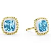 Best LAGOS Two-Tone Swiss Blue Topaz Stud Earrings