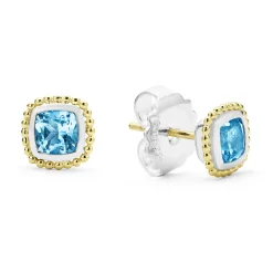 Best LAGOS Two-Tone Swiss Blue Topaz Stud Earrings