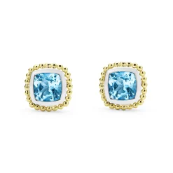 Best LAGOS Two-Tone Swiss Blue Topaz Stud Earrings