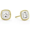 New LAGOS Two-Tone White Topaz Stud Earrings