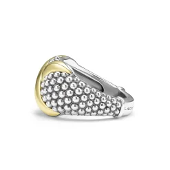 Cheap LAGOS Two-Tone X Caviar Dome Ring