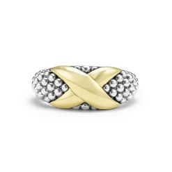 Store LAGOS Two-Tone X Caviar Ring