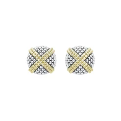 Flash Sale LAGOS Two-Tone X Caviar Stud Earrings