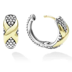 Flash Sale LAGOS Two-Tone X Huggie Earrings