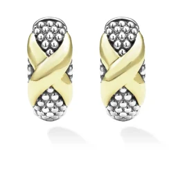 Flash Sale LAGOS Two-Tone X Huggie Earrings