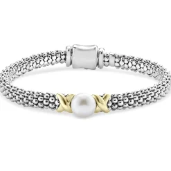 Best Sale LAGOS Two-Tone X Pearl Caviar Bracelet | 6Mm
