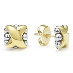 Flash Sale LAGOS Two-Tone X Stud Earrings