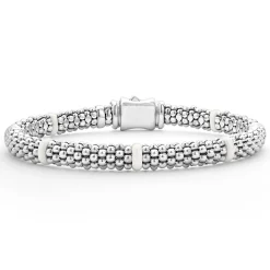 Cheap LAGOS White Ceramic Caviar Bracelet Gift Set