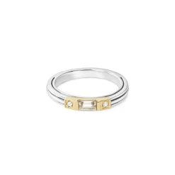 Best Sale LAGOS White Topaz And Diamond Stacking Ring