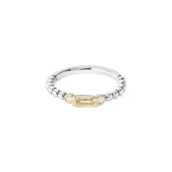 Flash Sale LAGOS White Topaz Stacking Ring With Diamonds