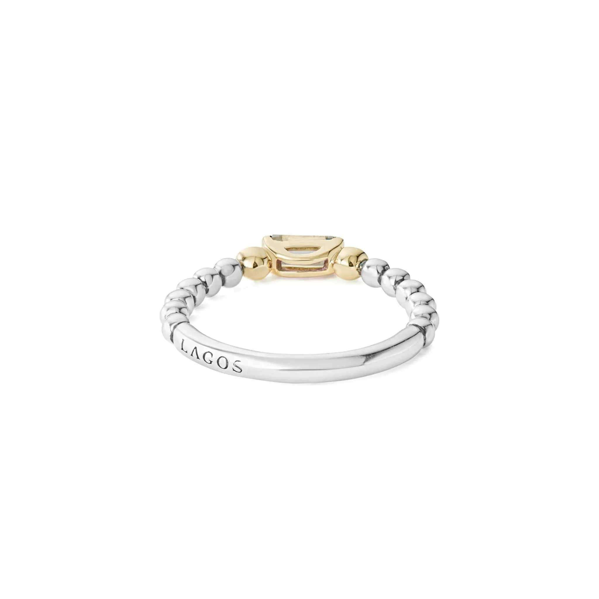 Fashion LAGOS White Topaz Stacking Ring With Diamonds