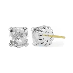 New LAGOS White Topaz Stud Earrings