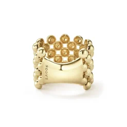 Online LAGOS Wide Beaded 18K Gold Ring