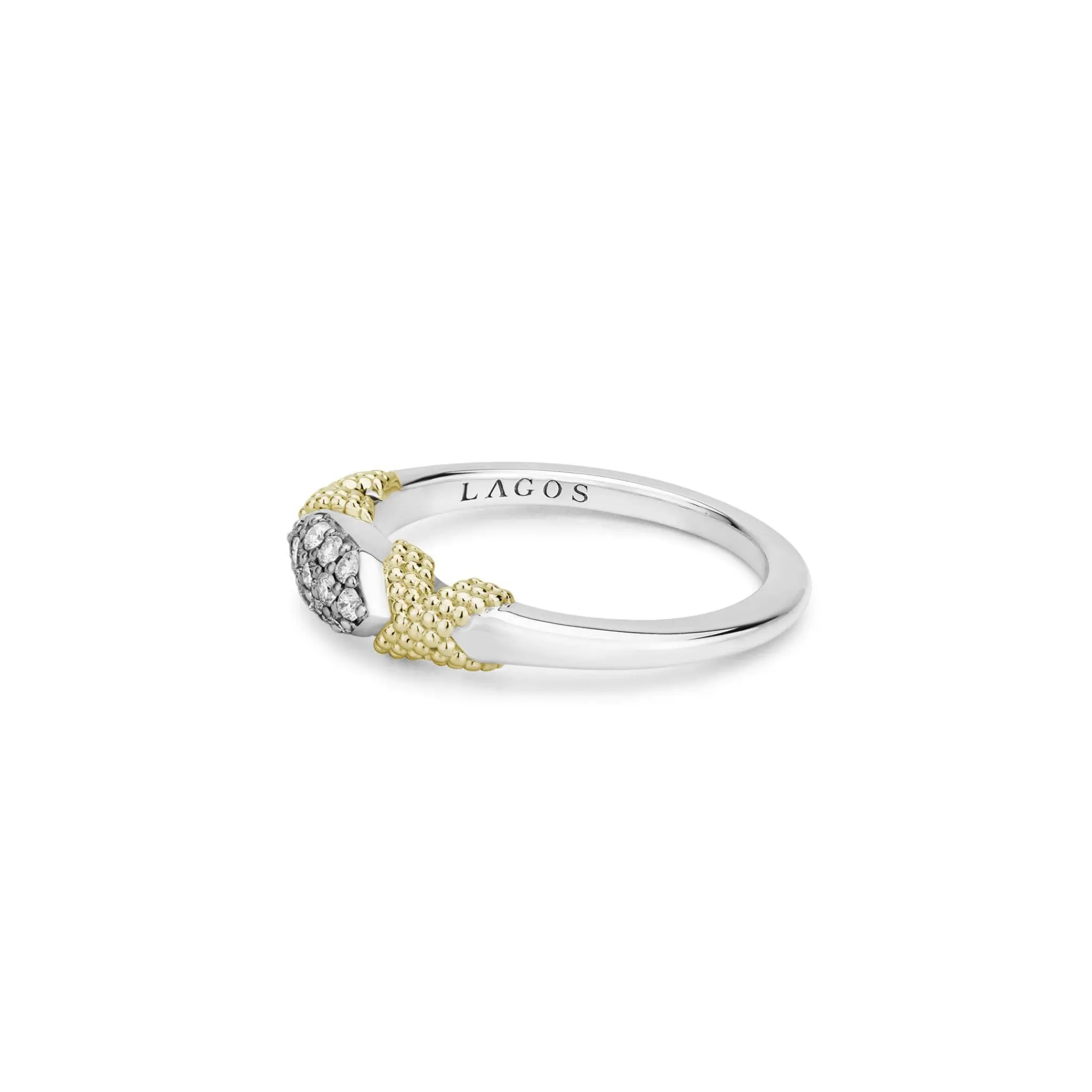 Sale LAGOS X Diamond Caviar Stacking Ring